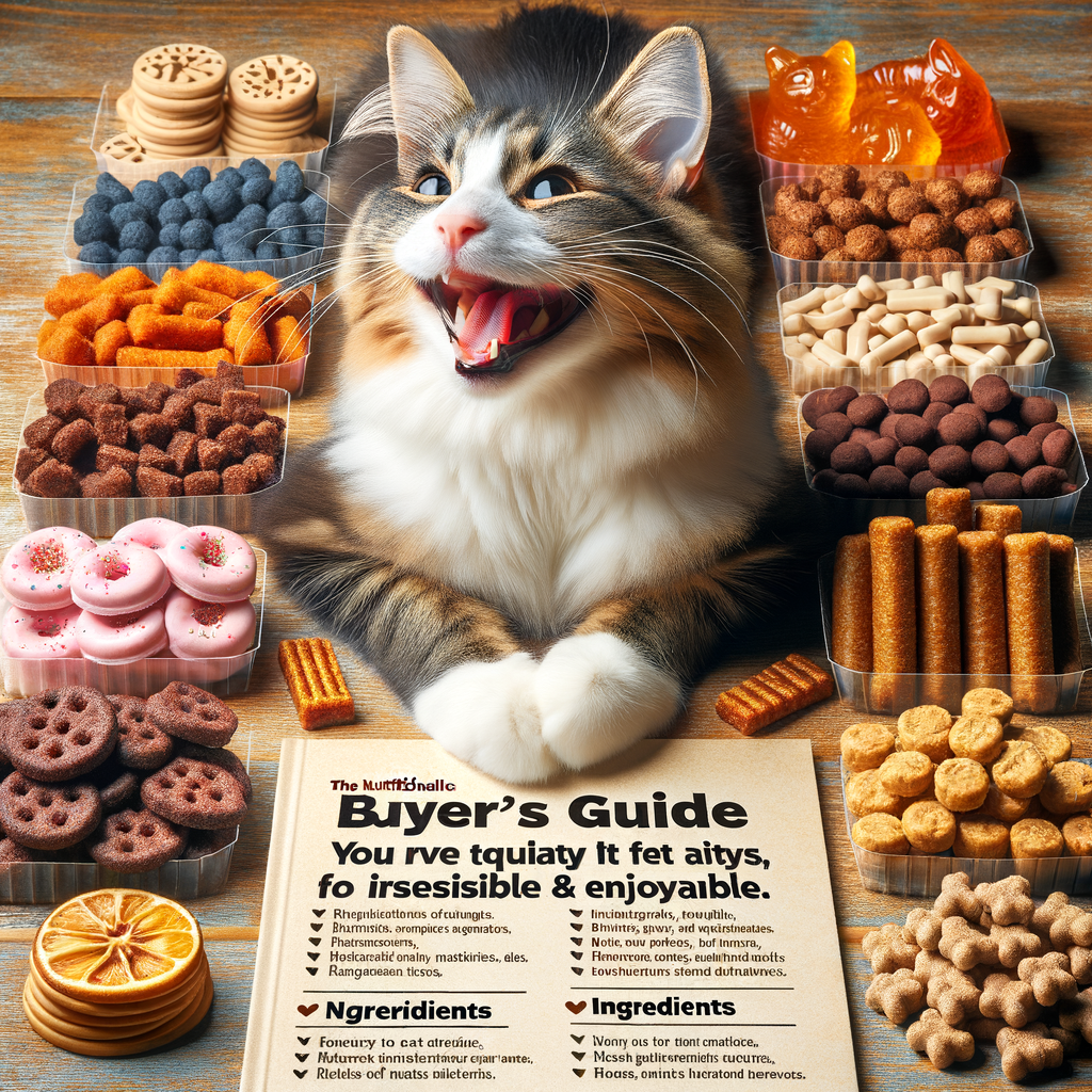 Happy cat enjoying best lickable cat treats on a table, showcasing the nutritional value and importance of these treats for cat health in a buying guide.
